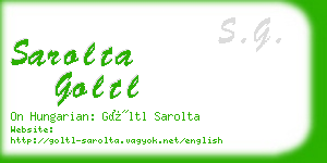 sarolta goltl business card